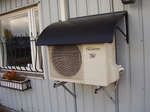 metallinen ilmalämpöpumppukatos